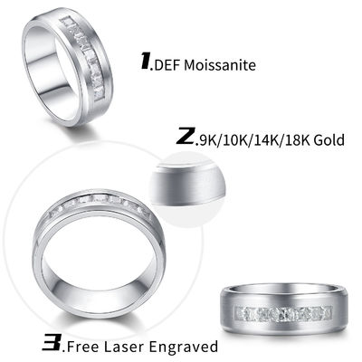 18k Gold Moissanite Diamant Verlobungsring angepasste Farbe