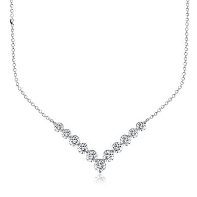 18k Gold Moissanite Diamant Lächeln Halskette Anhänger zum Geschenken