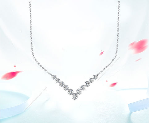 18k Gold Moissanite Diamant Lächeln Halskette Anhänger zum Geschenken