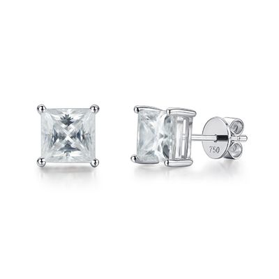 Kubik 18K Gold Moissanite Diamant Stud Ohrringe zum Geburtstagsgeschenk