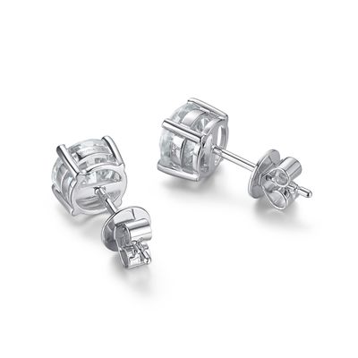 18k Gold Moissanite Diamant-Stud-Ohrringe Weißgold Unterstützung Anpassung