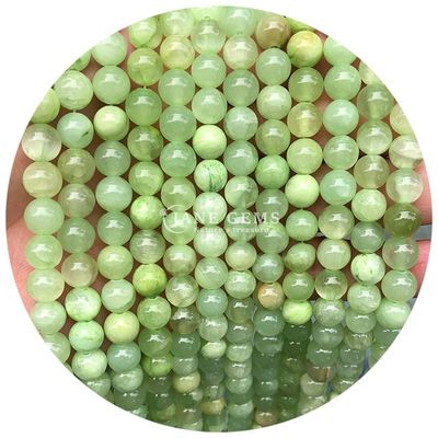Großhandel Natürlicher Kristall Edelstein Runde Chalcedon-Perlen Jade Runde Locker Perlen Zubehör für DIY Armband Halskette