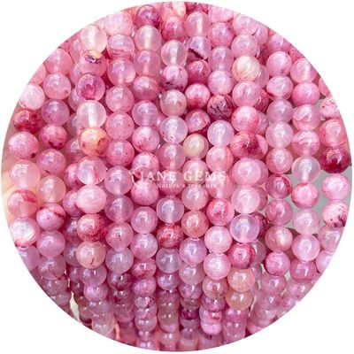 Großhandel Natürlicher Kristall Edelstein Runde Chalcedon-Perlen Jade Runde Locker Perlen Zubehör für DIY Armband Halskette