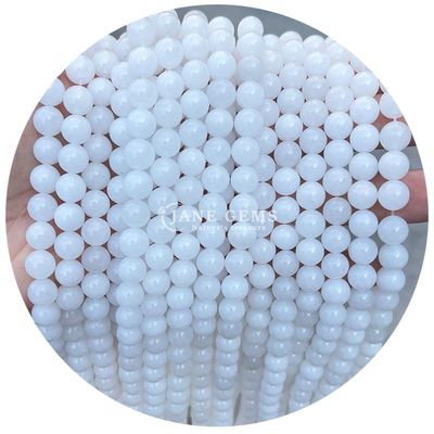 Großhandel Runde Naturstein Perlen Runde Locker Edelstein Perlen Zubehör 8mm Aquamarin Locker Perlen für DIY Schmuck
