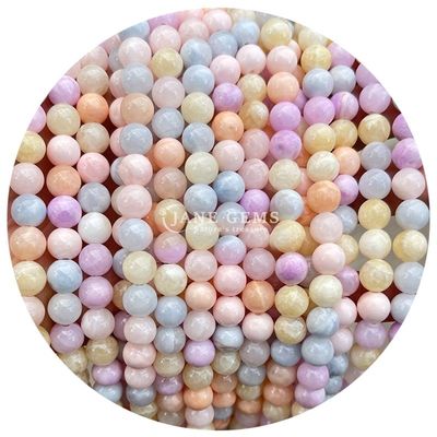 Großhandel Runde Naturstein Perlen Runde Locker Edelstein Perlen Zubehör 8mm Aquamarin Locker Perlen für DIY Schmuck