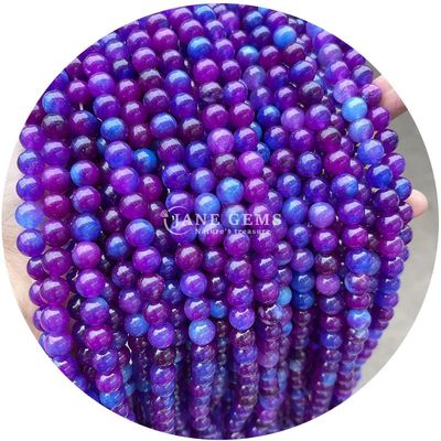 Großhandel Runde Naturstein Perlen Runde Locker Edelstein Perlen Zubehör 8mm Aquamarin Locker Perlen für DIY Schmuck