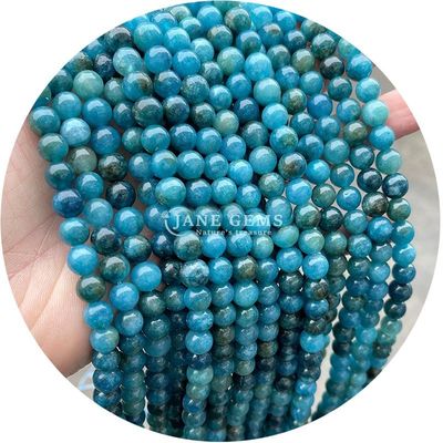 Großhandel Runde Naturstein Perlen Runde Locker Edelstein Perlen Zubehör 8mm Aquamarin Locker Perlen für DIY Schmuck