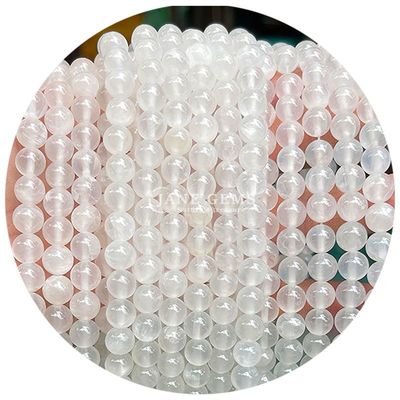 Großhandel Runde Naturstein Perlen Runde Locker Edelstein Perlen Zubehör 8mm Aquamarin Locker Perlen für DIY Schmuck