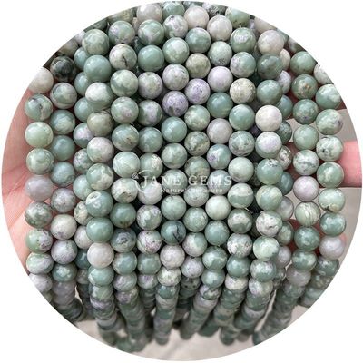 Großhandel Runde Naturstein Perlen Runde Locker Edelstein Perlen Zubehör 8mm Aquamarin Locker Perlen für DIY Schmuck