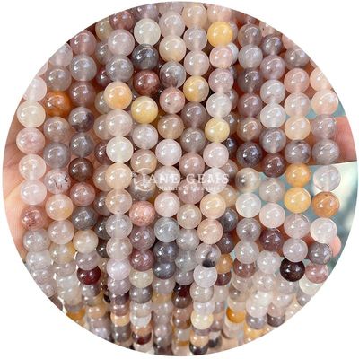 Großhandel Runde Naturstein Perlen Runde Locker Edelstein Perlen Zubehör 8mm Aquamarin Locker Perlen für DIY Schmuck