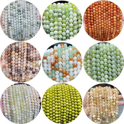 Großhandel Runde Naturstein Perlen Runde Locker Edelstein Perlen Zubehör 8mm Aquamarin Locker Perlen für DIY Schmuck