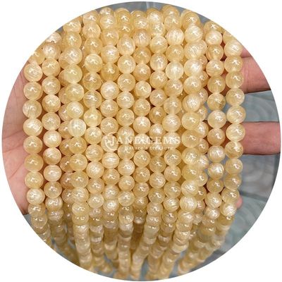 Großhandel Runde Naturstein Perlen Runde Locker Edelstein Perlen Zubehör 8mm Aquamarin Locker Perlen für DIY Schmuck