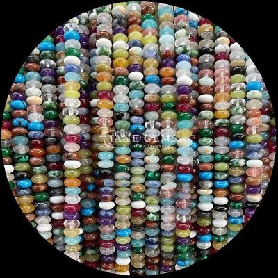 Kristall-Edelstein Rondelle Abacus Form HeShi Perle Verschiedene Steintypen Locker Perlenstränge zum Schmuck machen