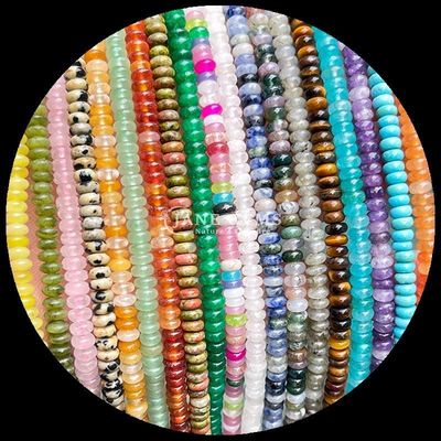 Kristall-Edelstein Rondelle Abacus Form HeShi Perle Verschiedene Steintypen Locker Perlenstränge zum Schmuck machen