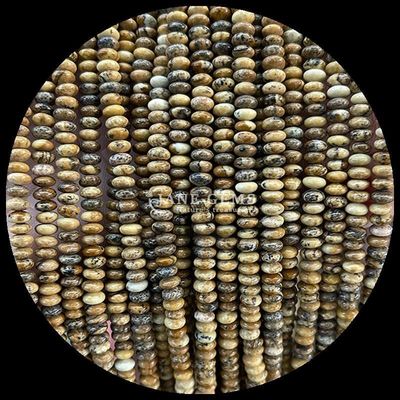 Natürliche Kristall-Edelstein Rondelle Abacus Form Amazonit Tiger Auge Loose Perlenstränge für Yoga-Armbänder