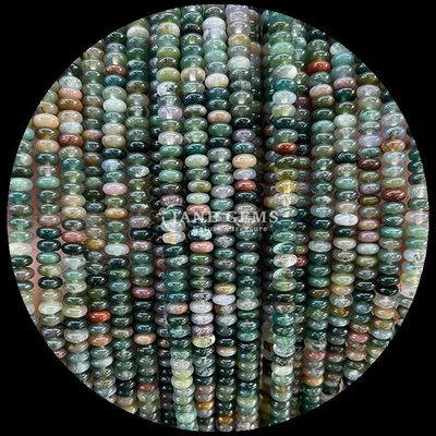 Natürliche Kristall-Edelstein Rondelle Abacus Form Amazonit Tiger Auge Loose Perlenstränge für Yoga-Armbänder