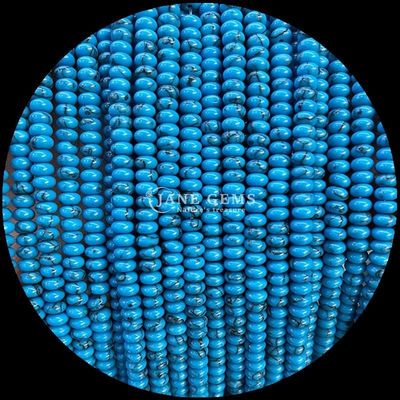 Natürliche Kristall-Edelstein Rondelle Abacus Form Amazonit Tiger Auge Loose Perlenstränge für Yoga-Armbänder