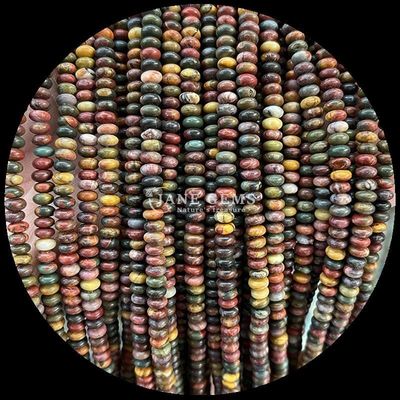 Natürlicher Edelstein Rondelle Abacus Form Perle Rosa Aventurin Lapis Lazuli Locker Perlenstränge für heilende Energie