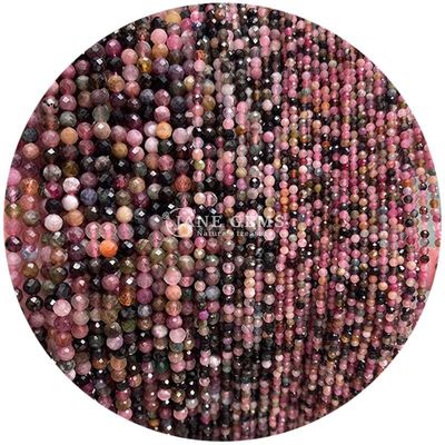 Faceted Small Beads Naturkristall Edelstein Verschiedene Steintypen Loose Bead Strands für DIY Schmuckherstellung