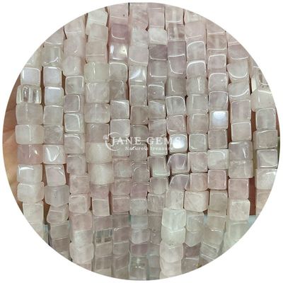 Großhandel Naturkristall Edelstein Quadratform Perlen Würfel Loose Stein Perlen Zubehör Würfel Perlen Abstand für Schmuck