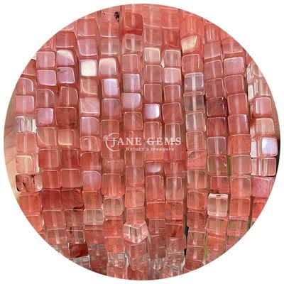 Großhandel Naturkristall Edelstein Quadratform Perlen Würfel Loose Stein Perlen Zubehör Würfel Perlen Abstand für Schmuck