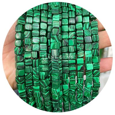 Großhandel Naturkristall Edelstein Quadratform Perlen Würfel Loose Stein Perlen Zubehör Würfel Perlen Abstand für Schmuck