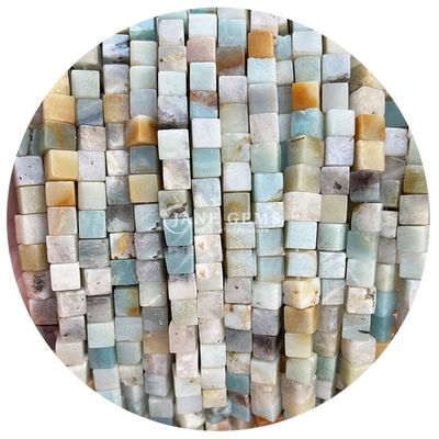 Großhandel Naturkristall Edelstein Quadratform Perlen Würfel Loose Stein Perlen Zubehör Würfel Perlen Abstand für Schmuck
