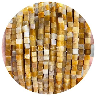 Großhandel Naturkristall Edelstein Quadratform Perlen Würfel Loose Stein Perlen Zubehör Würfel Perlen Abstand für Schmuck