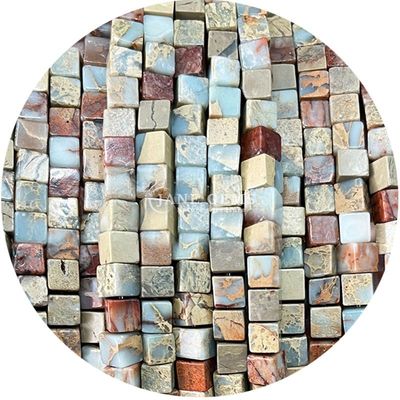 Großhandel Naturkristall Edelstein Quadratform Perlen Würfel Loose Stein Perlen Zubehör Würfel Perlen Abstand für Schmuck