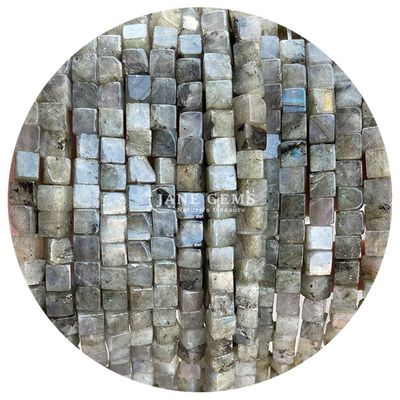 Großhandel Naturkristall Edelstein Quadratform Perlen Würfel Loose Stein Perlen Zubehör Würfel Perlen Abstand für Schmuck