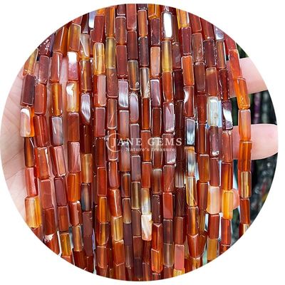 Großhandel Echtes Locker Edelstein Perlen Rechteckiger Kubus Locker Stein Perlen Abstandsspalter Zubehör für Diy Schmuck
