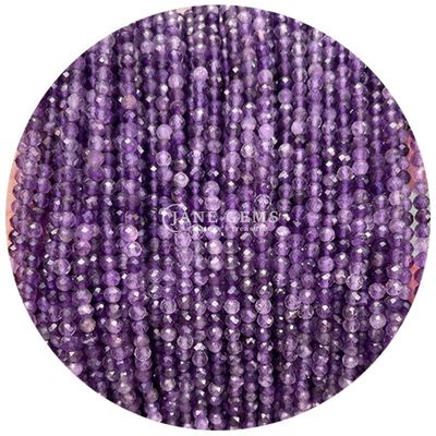 Edelsteine Perlen Naturkristall Fassette Runde Form Kleines Lapis Lazuli Amethyst Locker Perlenstränge für Armbänder