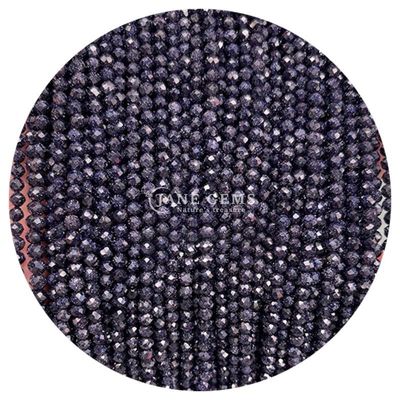 Edelsteine Perlen Naturkristall Facetten Rundform Kleiner blauer Sandstein Labradorit Locker Perlenstränge für Armbänder