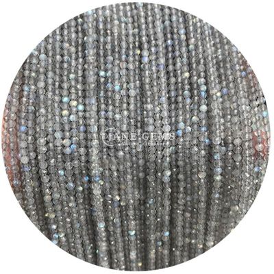 Edelsteine Perlen Naturkristall Facetten Rundform Kleiner blauer Sandstein Labradorit Locker Perlenstränge für Armbänder