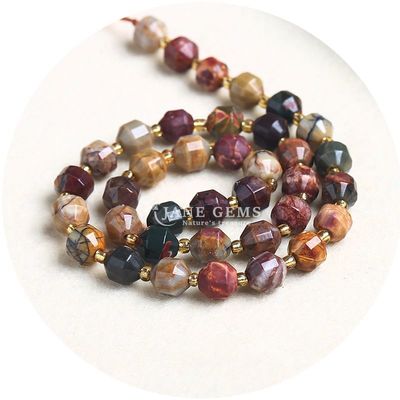 Großhandel Naturkristall Edelstein Olivenform Perlen Faceted Loose Stone Bead Accessoires Rhombus Bead Spacer