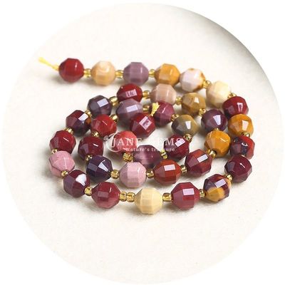 Großhandel Naturkristall Edelstein Olivenform Perlen Faceted Loose Stone Bead Accessoires Rhombus Bead Spacer