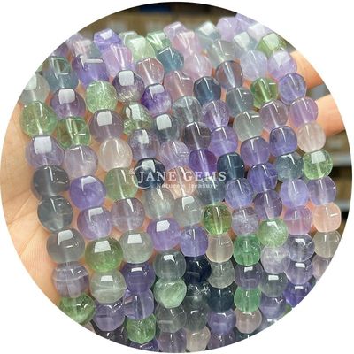 Großhandel Naturkristall Edelstein Olivenform Perlen Faceted Loose Stone Bead Accessoires Rhombus Bead Spacer