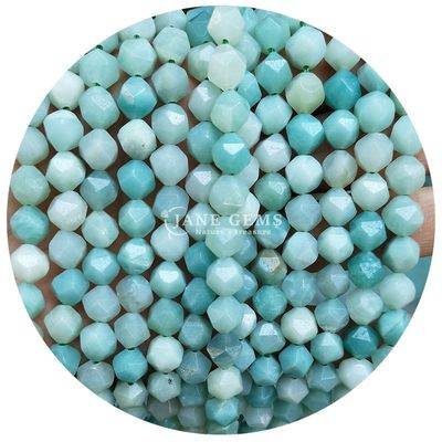 Großhandel Natürliche Kristall-Edelsteine Faceted Beads Faceted Loose Stone Bead Accessories Rhombus Bead Spacer für Schmuck