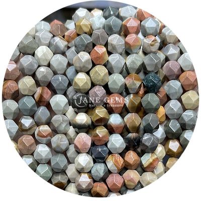 Großhandel Natürliche Kristall-Edelsteine Faceted Beads Faceted Loose Stone Bead Accessories Rhombus Bead Spacer für Schmuck