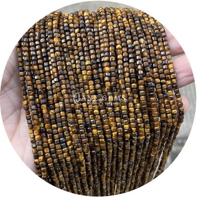 Großhandel Natürlicher Kristall Edelstein Loose Beads Quadratische Cube Loose Bead Amethyst Tourmaline Tiger Eye Bead für Schmuck