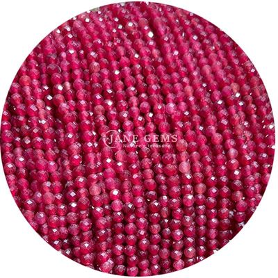 Erdbeerquarz rosa Opal Edelsteine Perle Naturkristall Facetten Rundform Kleine lose Perlenstränge für Armbänder