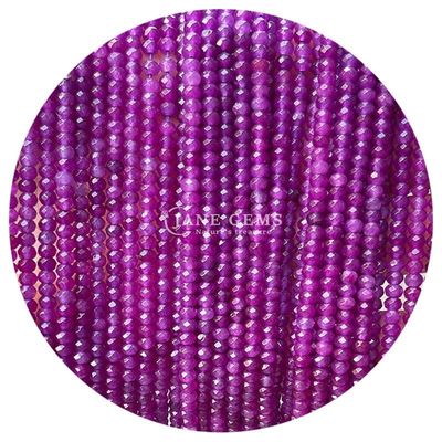 Unterschiedliche Arten von Chalcedonien Edelsteinen Perlen Naturkristall Facetten Abacus Form Kleine lose Perlenstränge für Armbänder