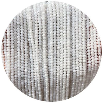 Weiß-Schwarz Chalzedon-Edelsteine Perle Naturkristall gefasste Abacusform Kleine lose Perlenstränge für Armbänder