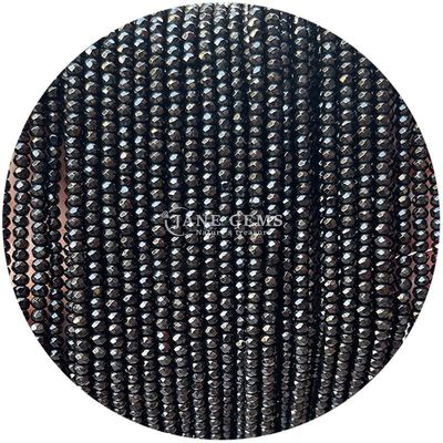 Weiß-Schwarz Chalzedon-Edelsteine Perle Naturkristall gefasste Abacusform Kleine lose Perlenstränge für Armbänder