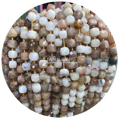 Großhandel Natürlicher Edelstein Loose Beads Fluorit Kristallstein Loose Beads Mondstein Loose Bead Spacers für Diy Schmuck