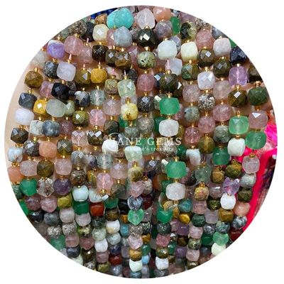 Großhandel Natürlicher Edelstein Loose Beads Fluorit Kristallstein Loose Beads Mondstein Loose Bead Spacers für Diy Schmuck