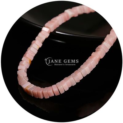 Großhandel Natürliche Jade Loose Beads Echte Weiß Opal Loose Beads Quadratische Scheitern Form Loose Beads Abstandsmessgeräte für DIY Schmuck