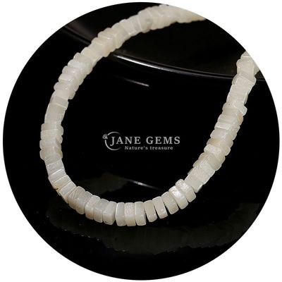 Großhandel Natürliche Jade Loose Beads Echte Weiß Opal Loose Beads Quadratische Scheitern Form Loose Beads Abstandsmessgeräte für DIY Schmuck