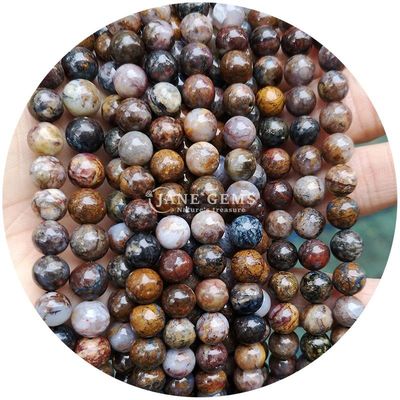 Großhandel Naturstein Jaspis Rundlocker Perlen 8mm Labradorit Locker Perlen Rose Quarz Rund Perlen Abstand für Schmuck