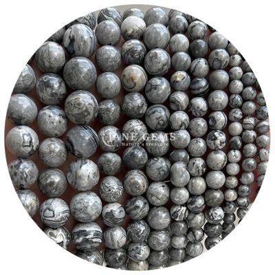 Großhandel Naturstein Jaspis Rundlocker Perlen 8mm Labradorit Locker Perlen Rose Quarz Rund Perlen Abstand für Schmuck